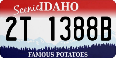 ID license plate 2T1388B