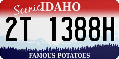 ID license plate 2T1388H