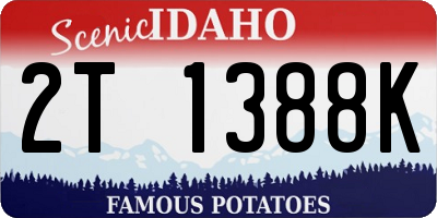 ID license plate 2T1388K