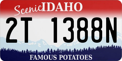 ID license plate 2T1388N