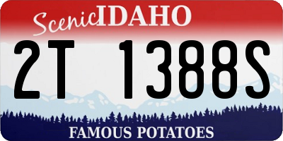 ID license plate 2T1388S