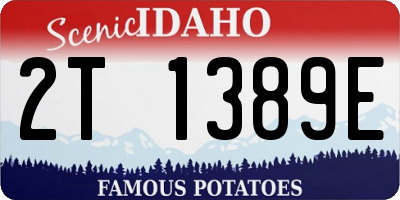 ID license plate 2T1389E