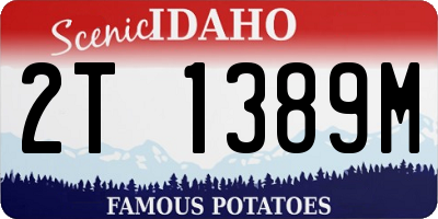 ID license plate 2T1389M