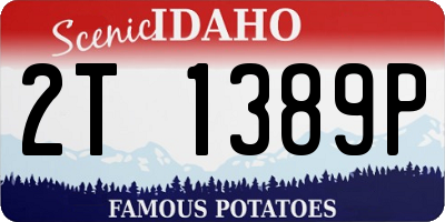 ID license plate 2T1389P