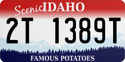 ID license plate 2T1389T