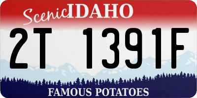 ID license plate 2T1391F