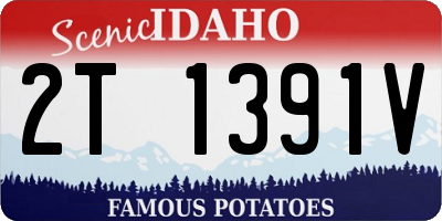 ID license plate 2T1391V