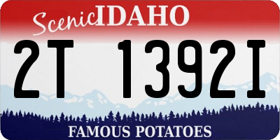 ID license plate 2T1392I