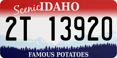 ID license plate 2T1392O