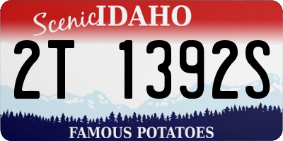 ID license plate 2T1392S