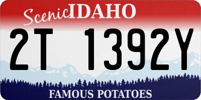 ID license plate 2T1392Y