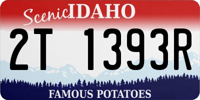 ID license plate 2T1393R