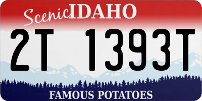 ID license plate 2T1393T