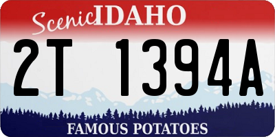 ID license plate 2T1394A