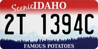 ID license plate 2T1394C