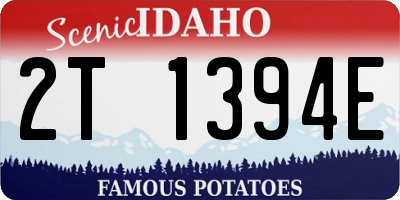 ID license plate 2T1394E