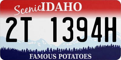 ID license plate 2T1394H