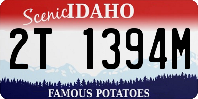 ID license plate 2T1394M