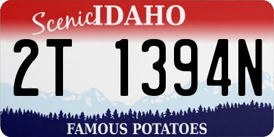 ID license plate 2T1394N