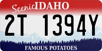 ID license plate 2T1394Y