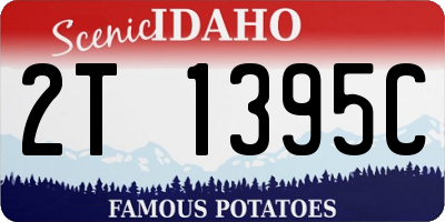 ID license plate 2T1395C