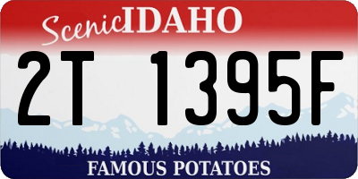 ID license plate 2T1395F