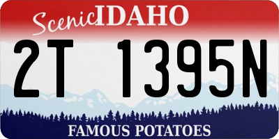 ID license plate 2T1395N