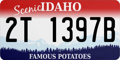 ID license plate 2T1397B