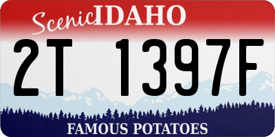 ID license plate 2T1397F