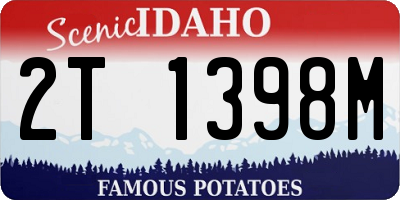 ID license plate 2T1398M