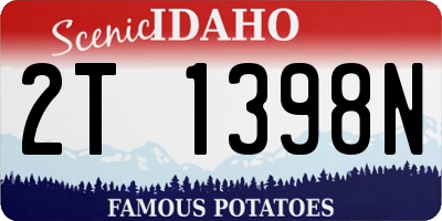 ID license plate 2T1398N