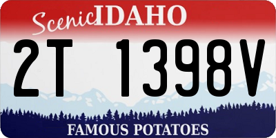 ID license plate 2T1398V