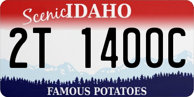 ID license plate 2T1400C