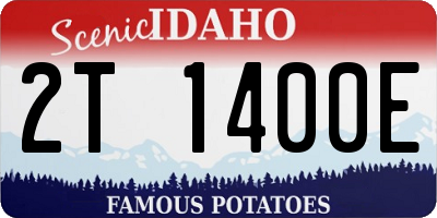 ID license plate 2T1400E