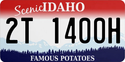 ID license plate 2T1400H