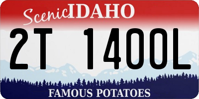ID license plate 2T1400L