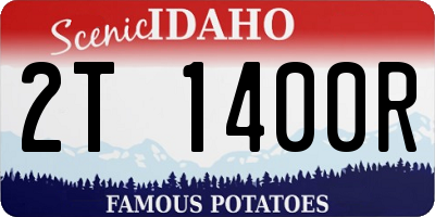 ID license plate 2T1400R