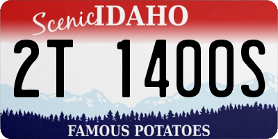 ID license plate 2T1400S