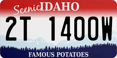 ID license plate 2T1400W