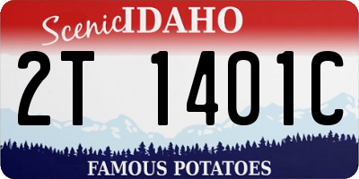 ID license plate 2T1401C
