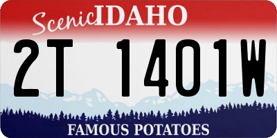 ID license plate 2T1401W