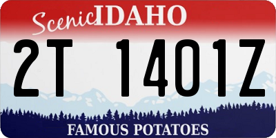 ID license plate 2T1401Z