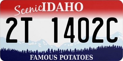 ID license plate 2T1402C