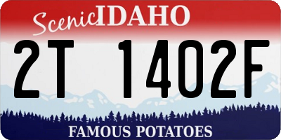 ID license plate 2T1402F