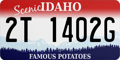 ID license plate 2T1402G