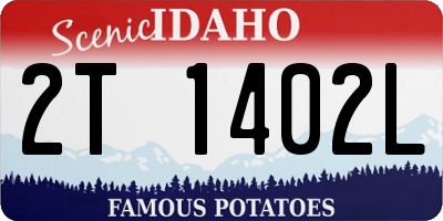 ID license plate 2T1402L
