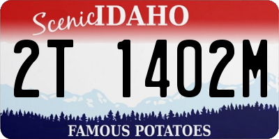 ID license plate 2T1402M
