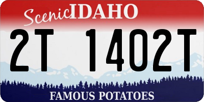 ID license plate 2T1402T