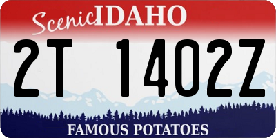 ID license plate 2T1402Z