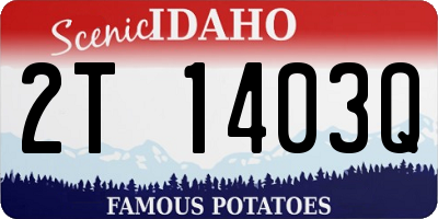 ID license plate 2T1403Q